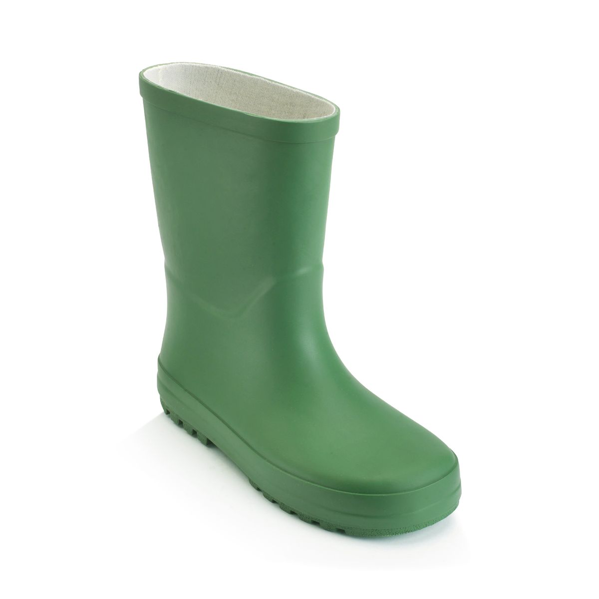  Forest green slip on waterproof kids wellies