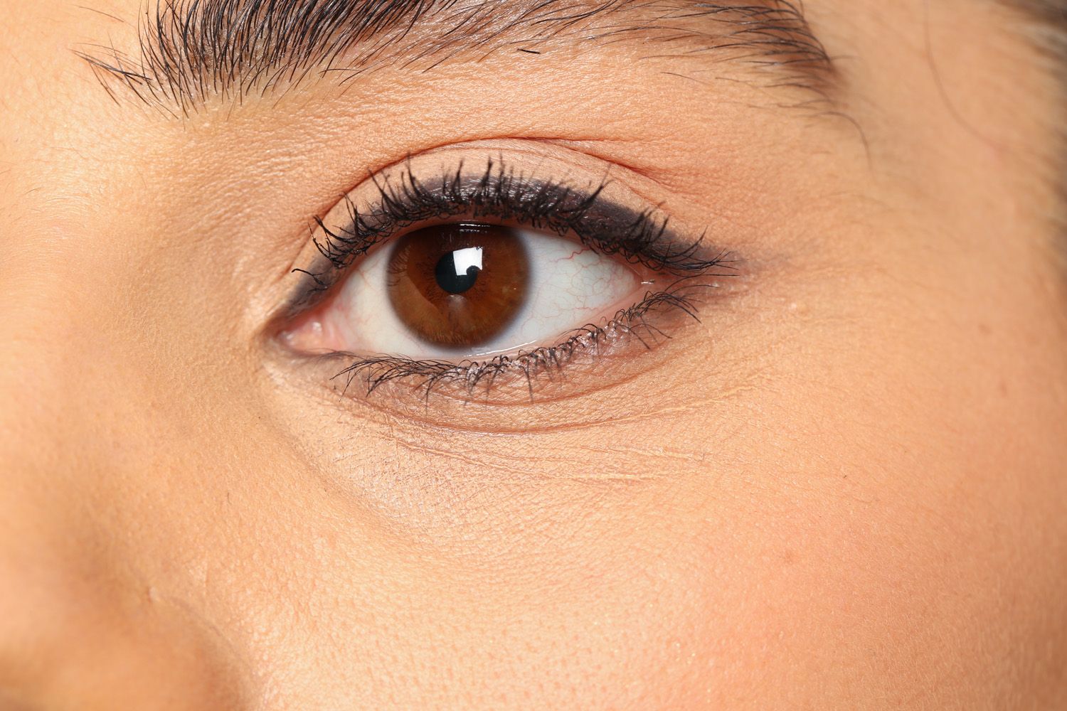 Eyeliner applied