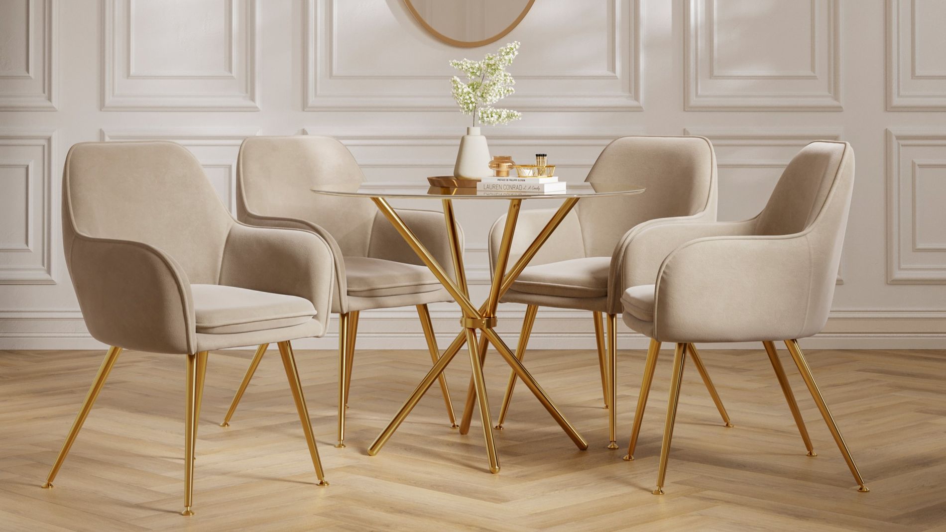 Suggested Header 2000px Olivias, Maison Dining Table  Clear Glass  Gold, £126, 8771898.jpg