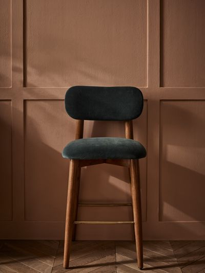 Layla Barstool in Petrol Blue Velvet