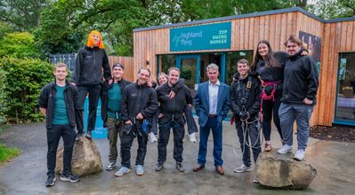 Murray Trial , MD, & Highland Fling Team at new Adventure Hub