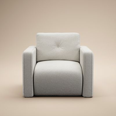 Solace+Co Wilfie Chenille Armchair - Beige
