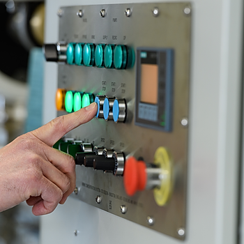 The controls for Salinity Solutions' groundbreaking water treatment technology in situ at its Coventry HQ. 