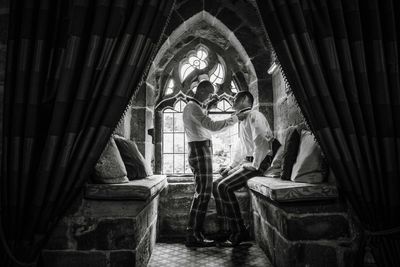 Jason and Craig wed at Langley Castle Hotel