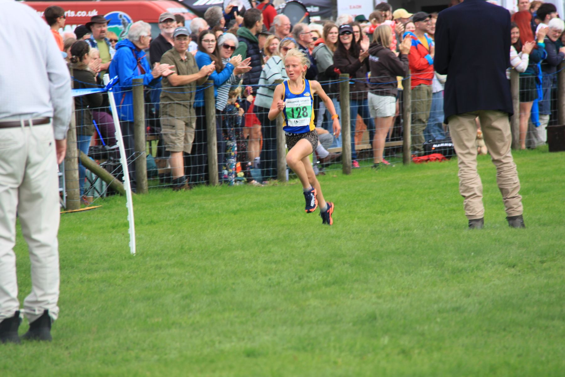 Young fell runner, Poppie Philippson, who took the victory in the Under 12 Guides race for girls.