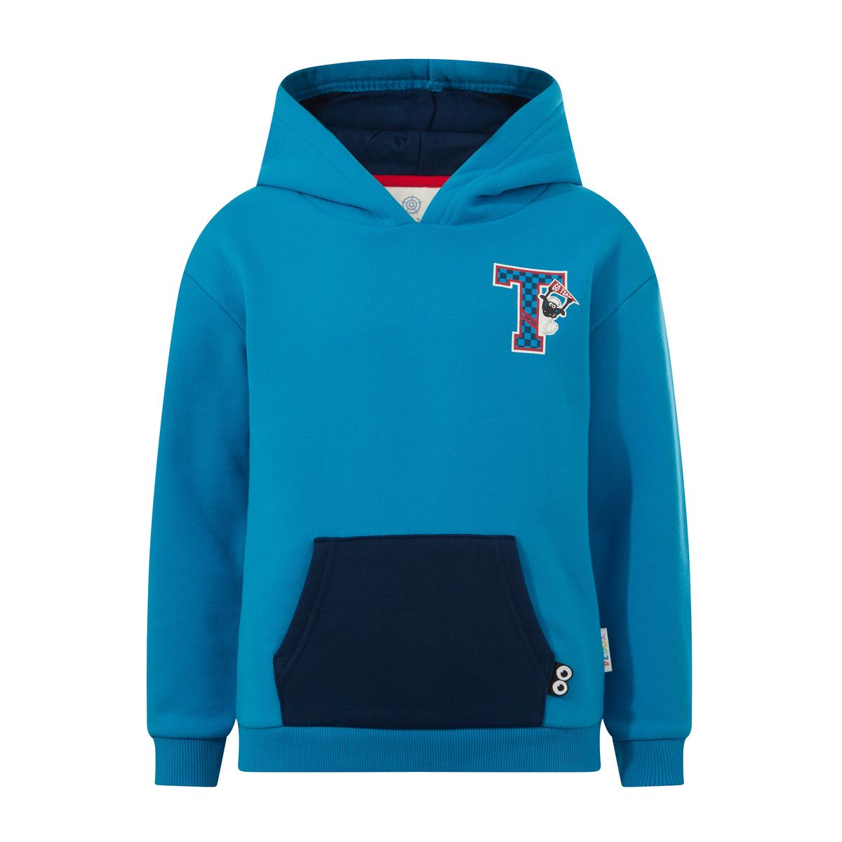 Masham Shaun the Sheep Kids Supersoft Overhead Hoodie - Bondi Blue