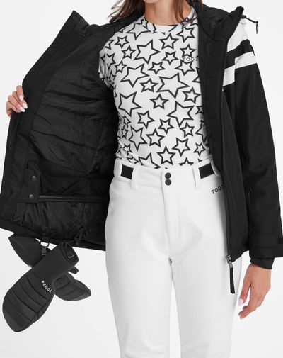 PANORAMA WOMENS SKI JACKET - BLACK/ OPTIC WHITE