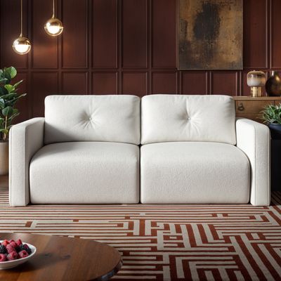 Solace+Co Wilfie 3 Seater Chenille Sofa  - Beige