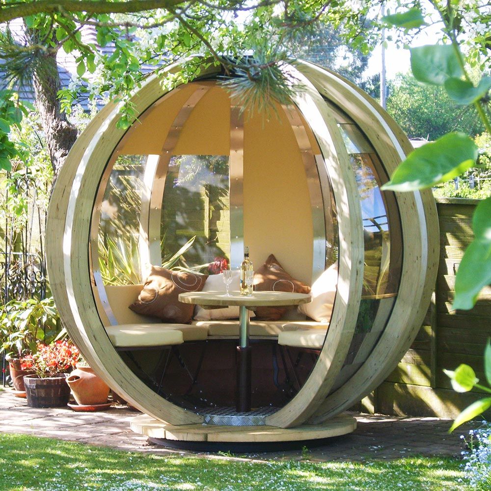 Ornate Garden Rotating Lounger Garden Pod