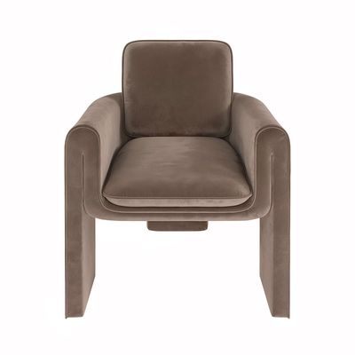 Solace+Co Dakota Chocolate Velvet Accent Chair