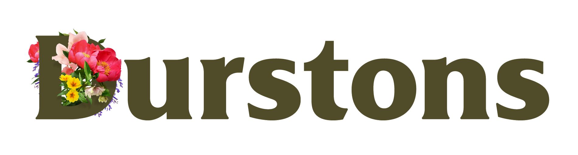 Durstons Logo Green with Flowers