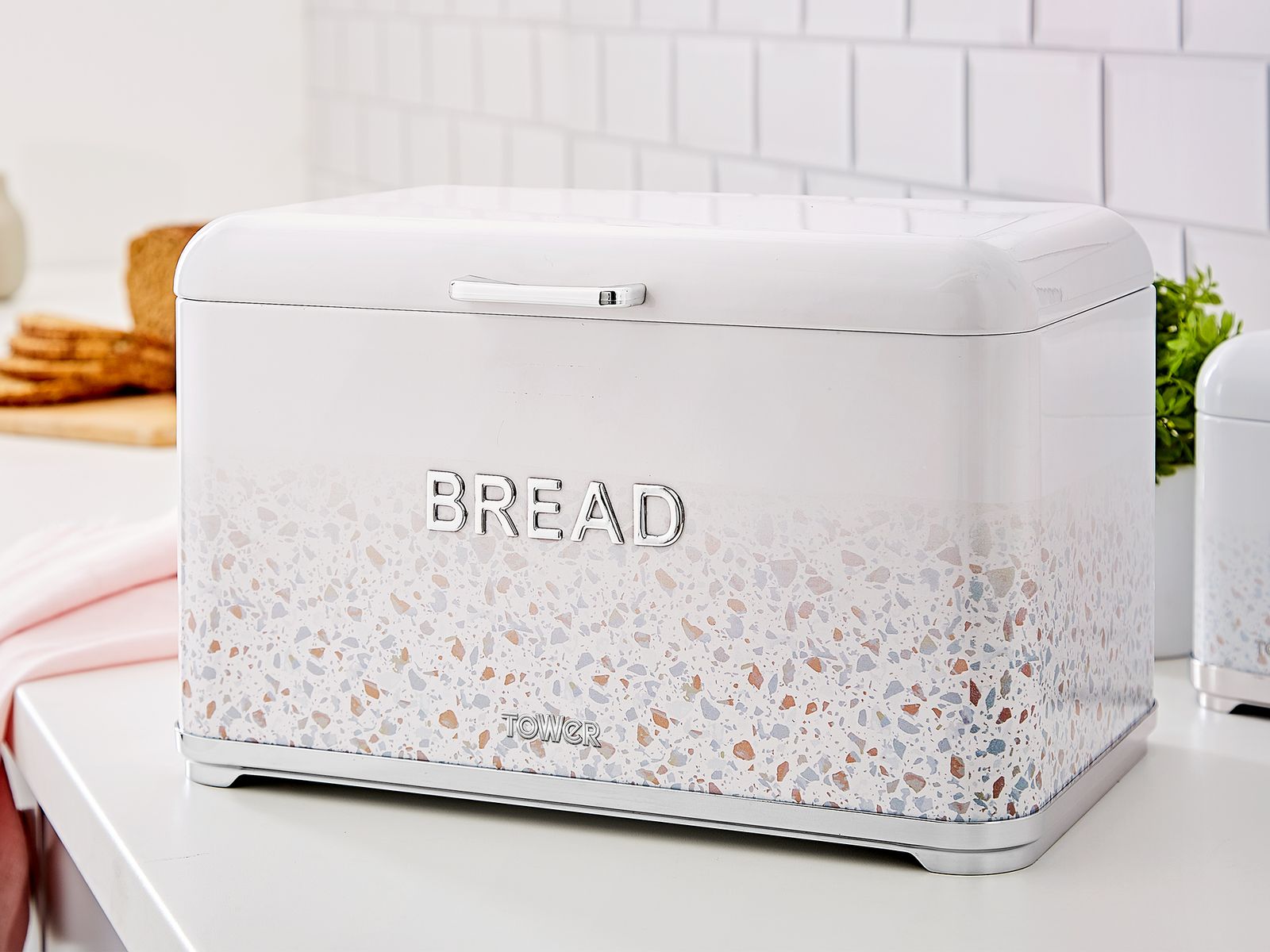 Terrazzo Bread Bin Tan