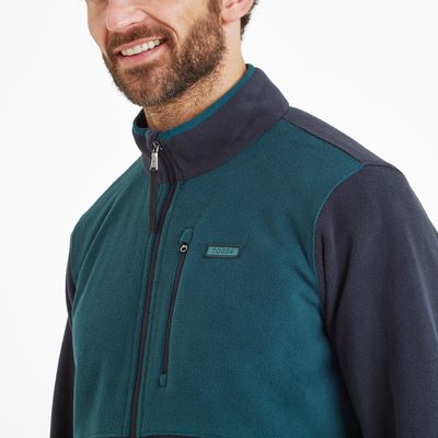 Banwell Men's Microfleece Jacket - Dark Indigo/Petrol Green