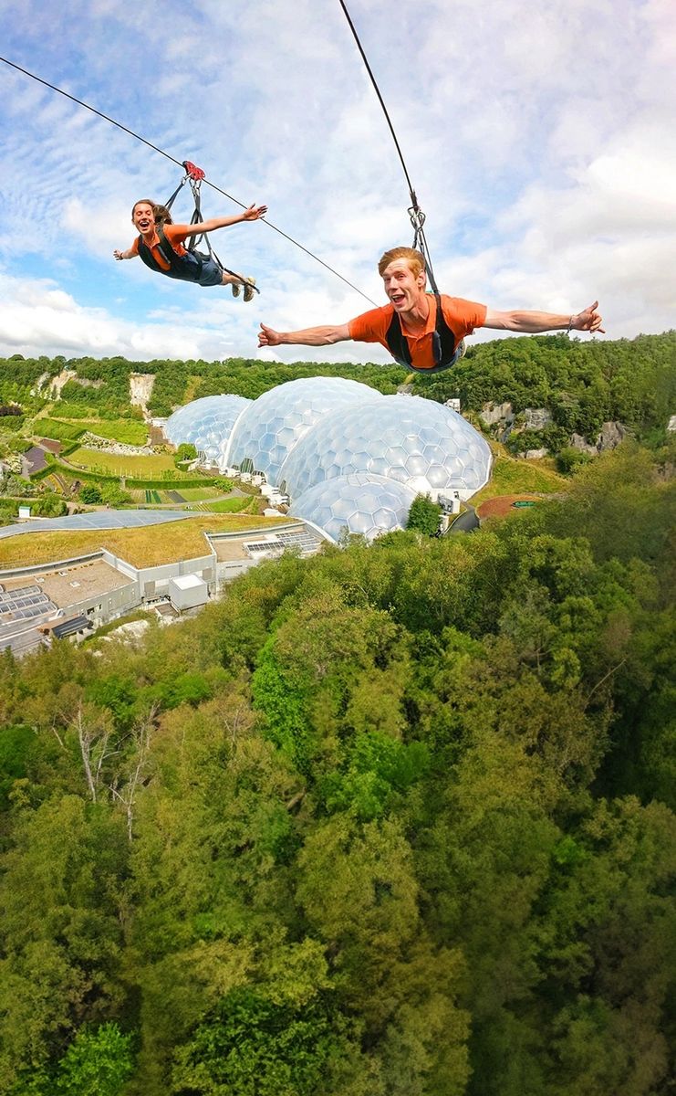 EDEN - Skywire at Eden in Cornwall, England's fastest zipline