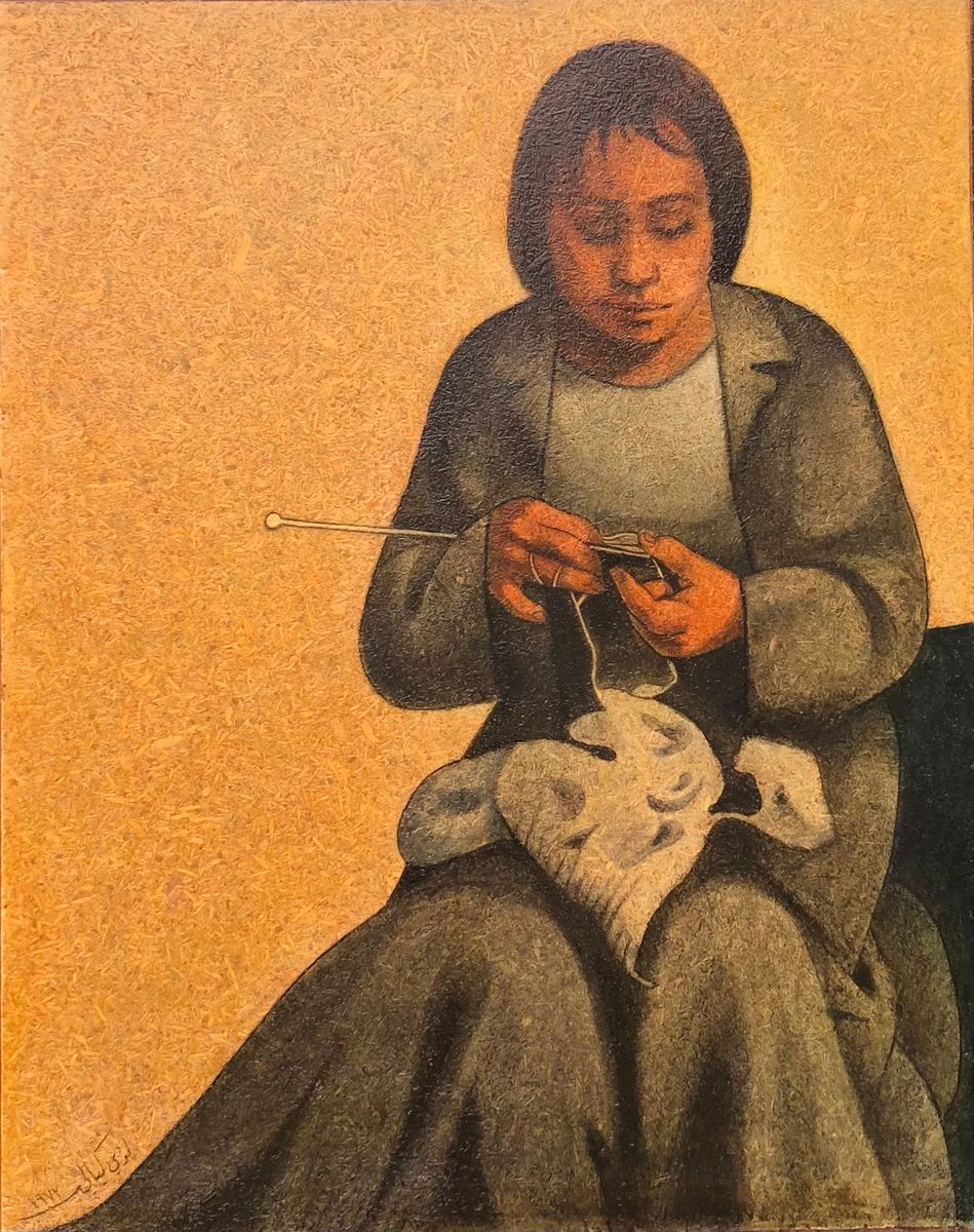 Louay Kayali-Lady Knitting- ﻟﺆي ﻛﻴﺎﻟﻲ - ﺳﻴﺪة ﺗﺤﻴﻚ