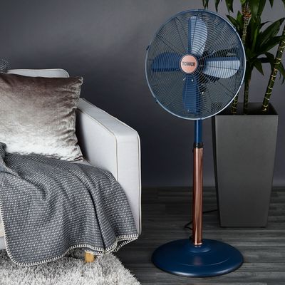 T643000MB Tower Cavaletto 16 Inch Pedestal Fan Midnight Blue and Rose Gold.jpg
