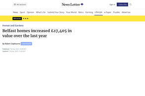 Screencapture of News Letter