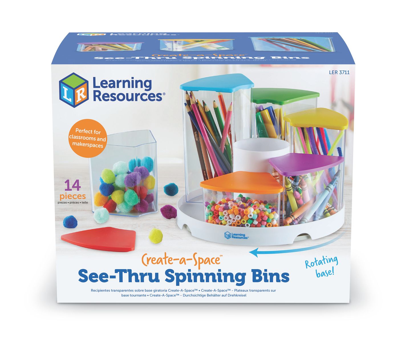 Create-a-Space™ See-Thru Spinning Bins