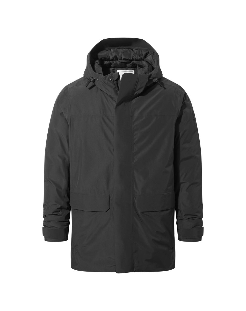 Pawter Men's Waterproof Down Parka - Black