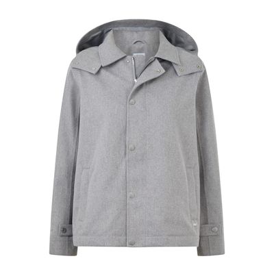 Robyn Womens Waterproof Short Trench Coat - Mid Grey Melange