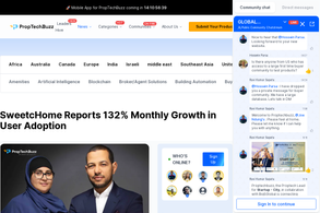 Screencapture of PropTechbuzz
