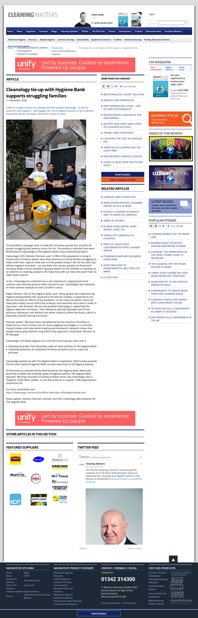 cleaning-matters_co_uk__Cleanology-hygiene-bank-donation