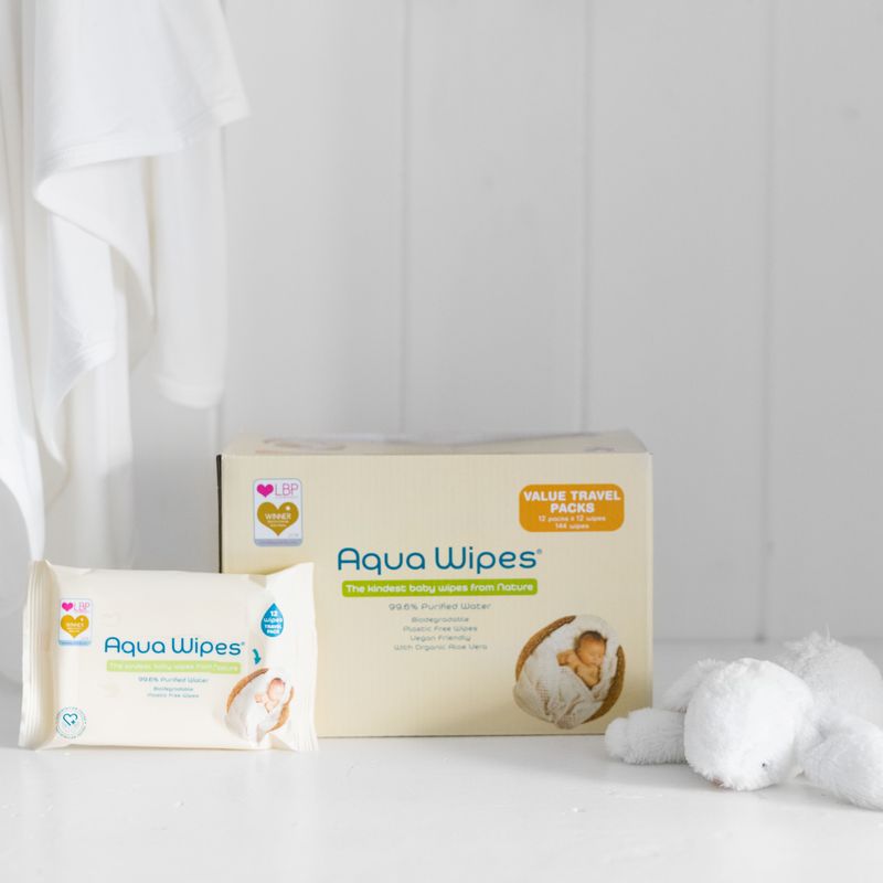 Aqua Wipes, biodegradable, eco-friendly plastic-free wipes