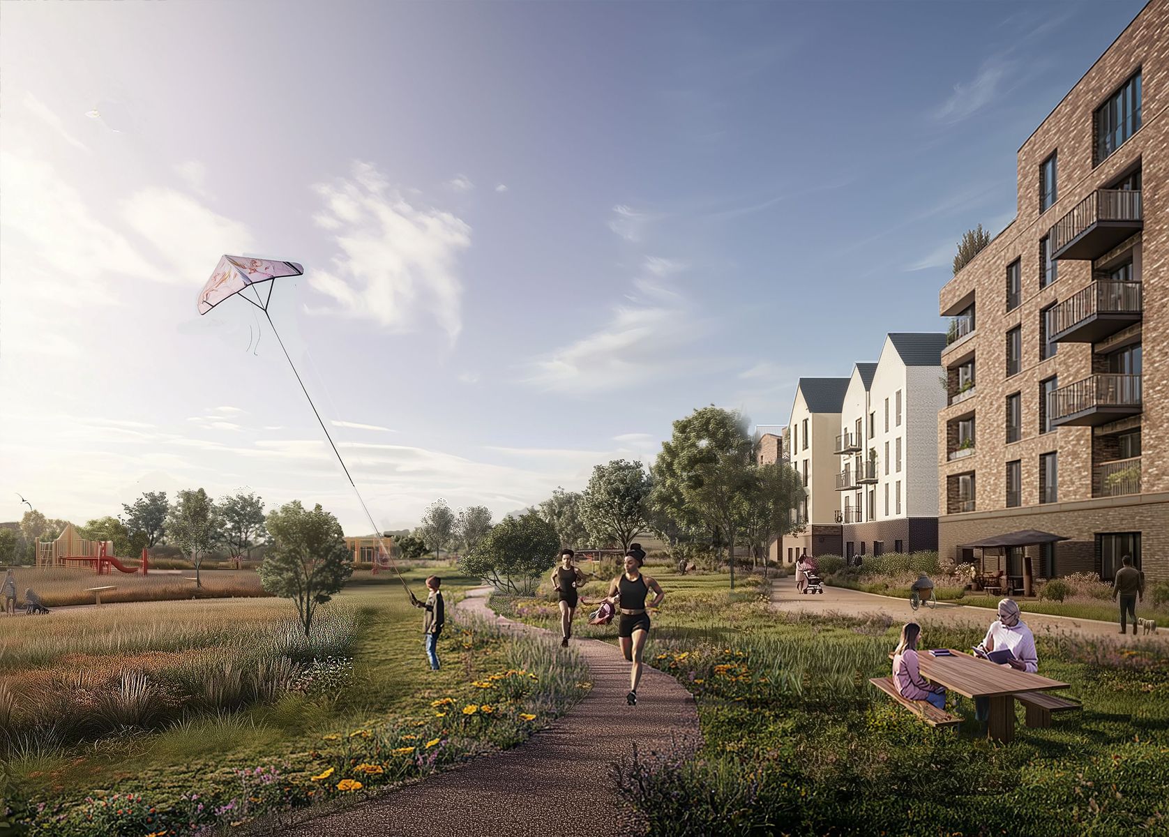 WesternEdgeCollage_Current - CGI showing the proposed Future Phases of Eddington. For illustrative purposes only. Image credit HawkinsBrown..jpg