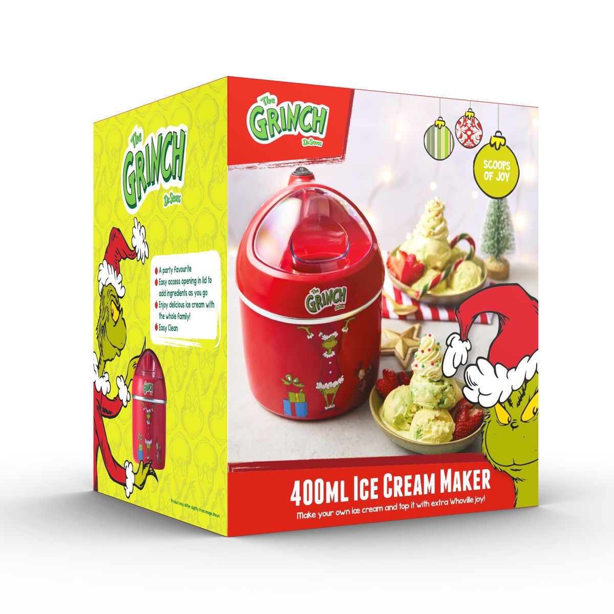 THE GRINCH 400ML ICE CREAM MAKER - RED