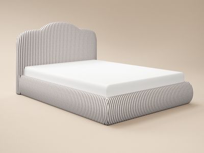 Solace+Co Skylynn Cloud Ottoman Bed Brown Striped