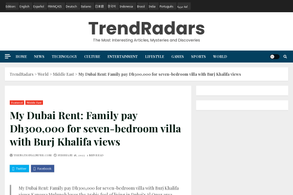 Screencapture of TrendRadars