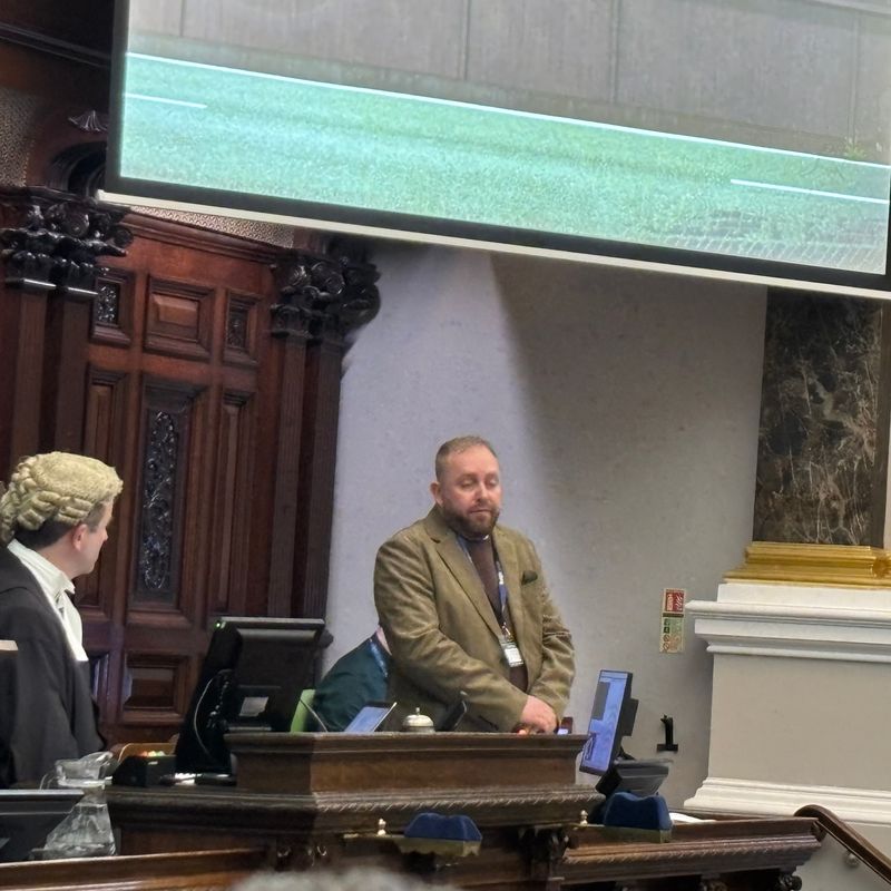 Defendant driver in the dock at the 2025 mock trial arranged by Freight People, for which McCarron Coates was the headline sponsor