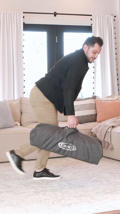 Graco's new FoldLite Travel Cot short video in reel format