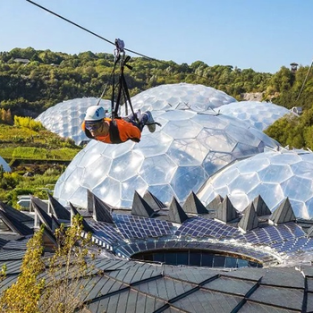 EDEN - Skywire, England's fastest zipline, at Eden in Cornwall