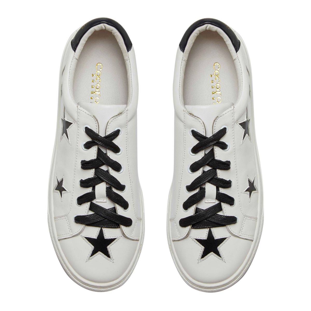 Cocorose London Hoxton White with Black Star Trainers