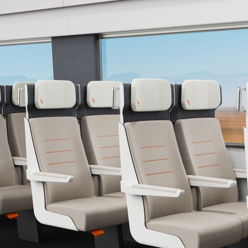 Front view image of rows of ALIZÉ seats. 