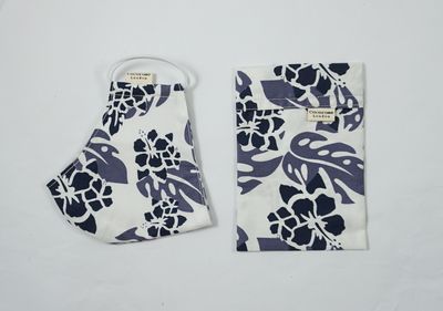 Cocorose London cotton face mask - Floral Print Blue