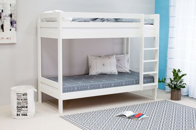 Noomi Nora Solid Wood Shorty Bunk Bed White (FSC Certified)