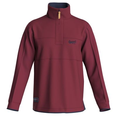 Brakeburn Burgundy Quarter Zip Sweatshirt - £59.99.jpg