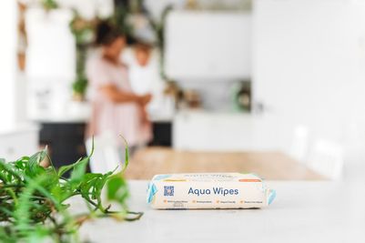 NEW Aqua Wipes Essentials clean with kindness.
