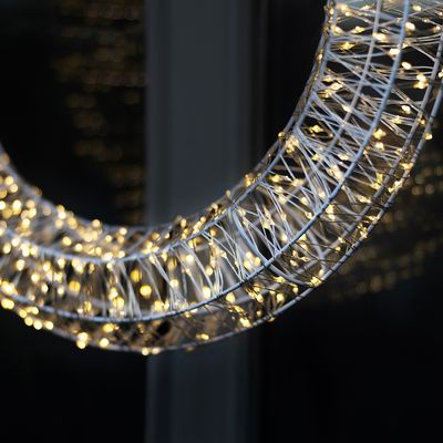 Indoor Outdoor 50cm Light Up Christmas Wreath