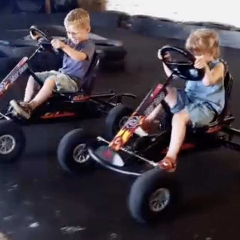 Karting at the Lakeland Maze Farm Park in Sedgwick near  Kendal