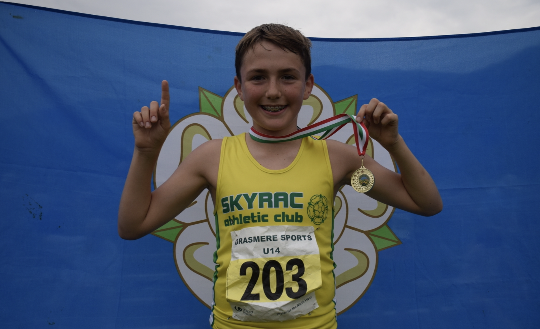 Jacob Palmer, winner of the Under-14s Fell Race at Grasmere Lakeland Sports and Show 2022