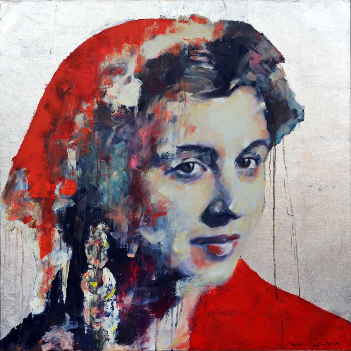 100x100 cm, Portrait1, oil on canvas, 2017