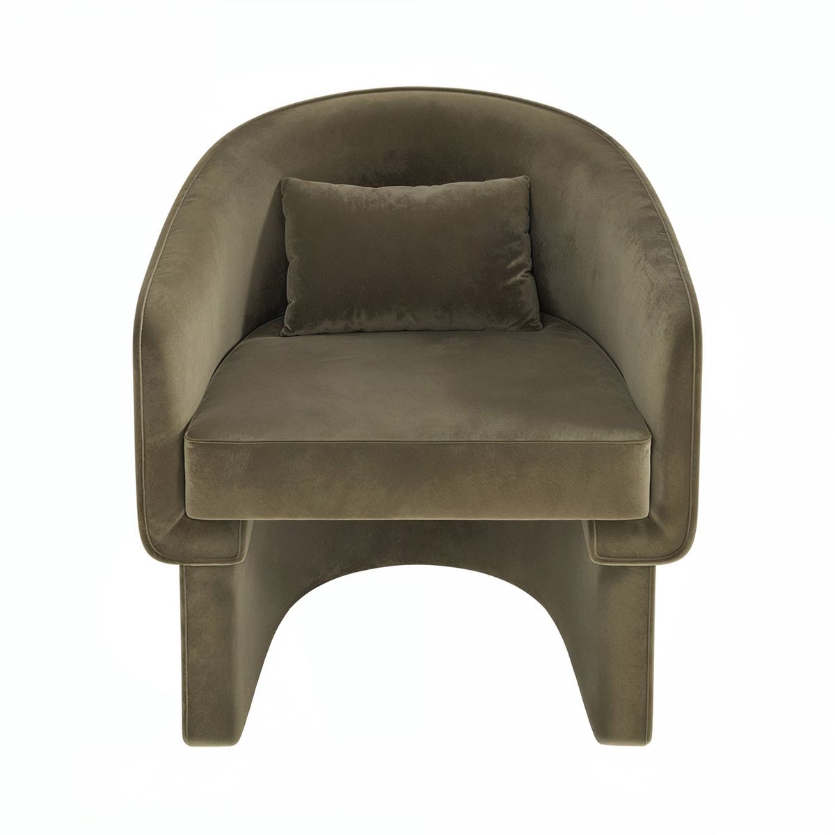 Solace+Co Lowen Khaki Velvet Accent Chair