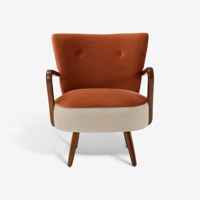 Calvin Armchair in Rust Velvet