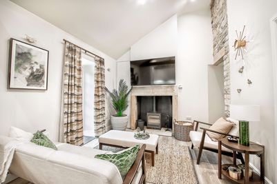 Lounge area at the Toll Bar Luxury Villa at Langley Castle, Northumberland, UK