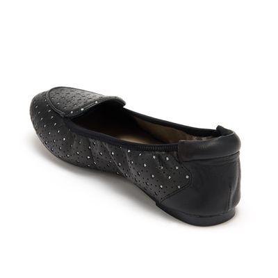 Cocorose London's Clapham Black with Silver Stars leather loafer