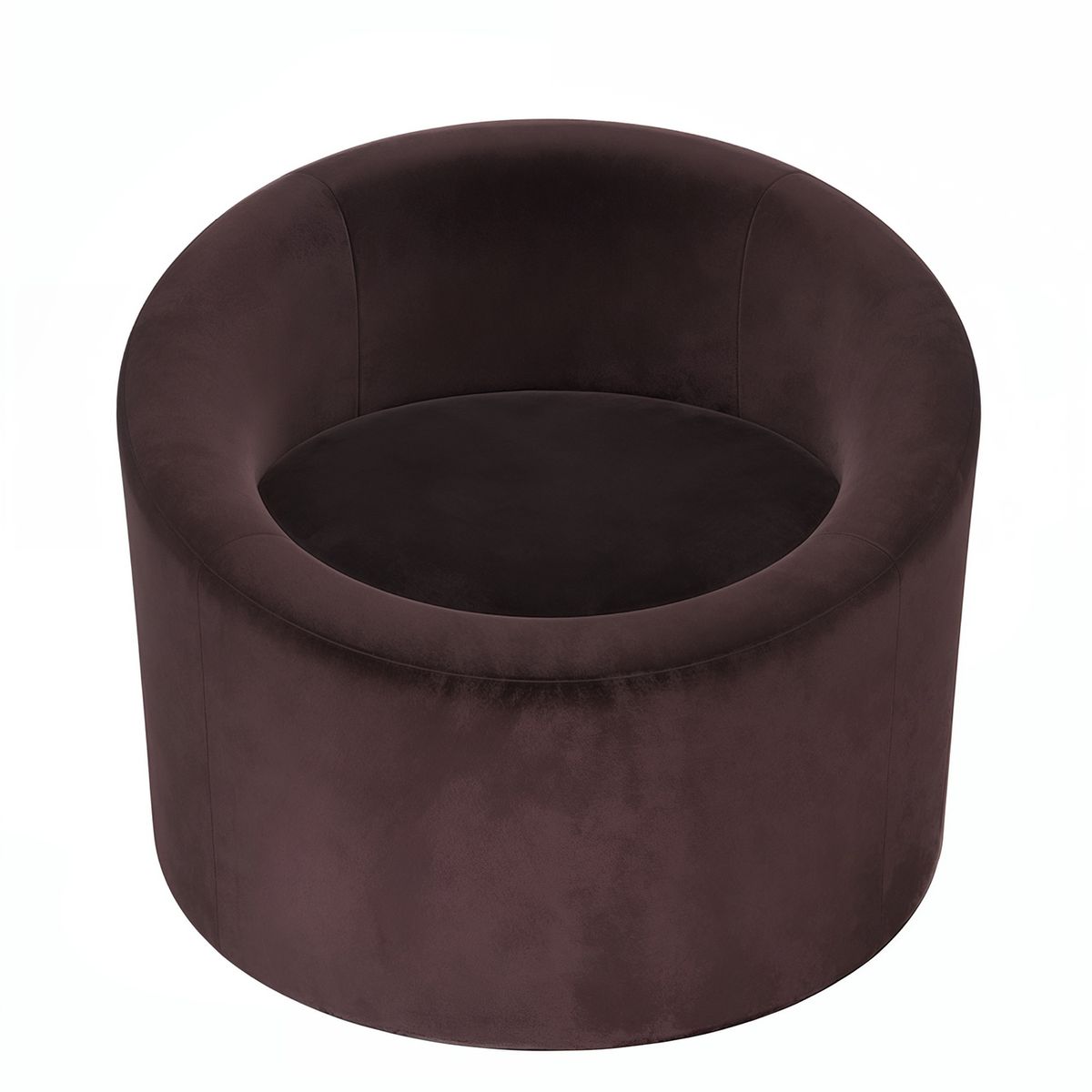 Solace+Co Amari Mocha Velvet Accent Swivel Chair