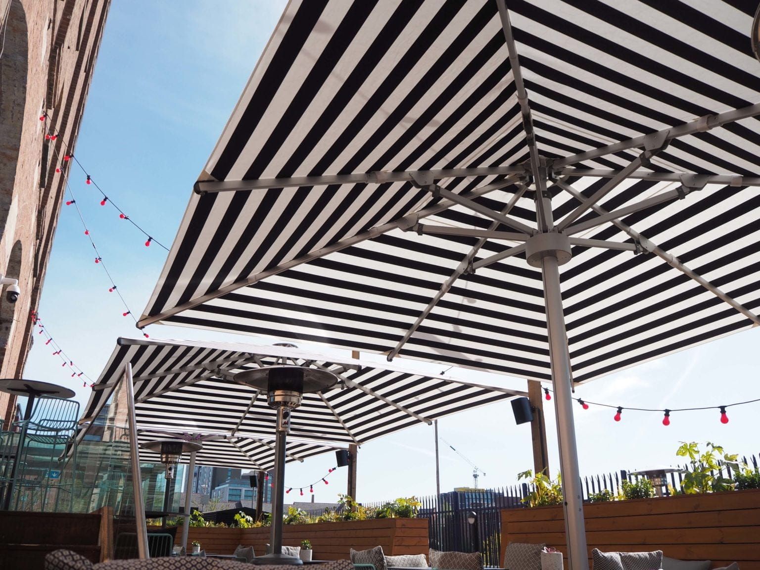 Nova Centre Post Parasol at Ducie Street Warehouse